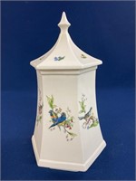 Bird Motif Ceramic Cookie jar 8”x 14 1/2”