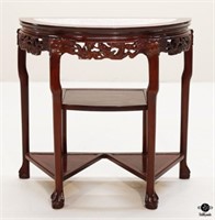 Rosewood Console w/ Marble Inert