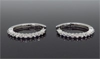 14KT White Gold 0.50ctw Diamond Earrings