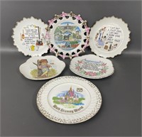 Six Vintage Decorative Plates