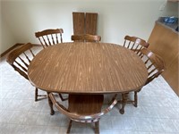 Kitchen Table and Chair Set With Leaves For Table