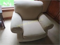 neutral striped occasional chair great condition