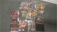 Lot de jeux d'ordinateur Warcraft, Diablo, etc..