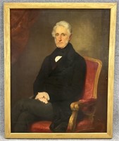 Large Antique Oil Painting of Scottish Lord