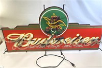 **Budweiser Large Neon Beer Light Measures 47" x