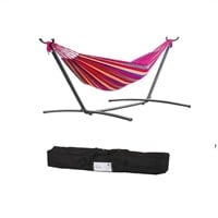 Double Hammock with Space Saving Steel Stand