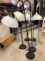 Floor Lamps with dimmer settings, metal post with