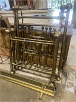 Two brass twin beds