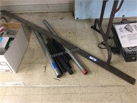 Flat steel galvanized pipe and stands