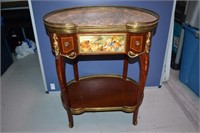 Marble Top Single Drawer Side Table
