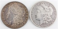 Coin 1898 & 1890-O Morgan Silver Dollars