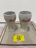 6" COCA-COLA CERAMIC GLASSES