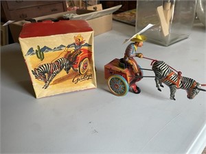 ANTIQUE GALOP WIND UP TIN TOY