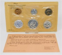 1961 U.S. Mint Silver Proof Set in Package