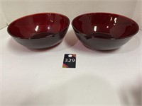 8.5" Ruby Red Serving Bowls