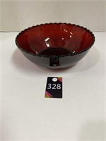 8.5" Ruby Red Serving Bowl