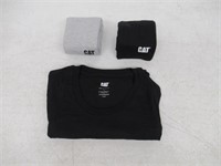 3-Pk Caterpillar Men's LG Crewneck T-shirt, Black