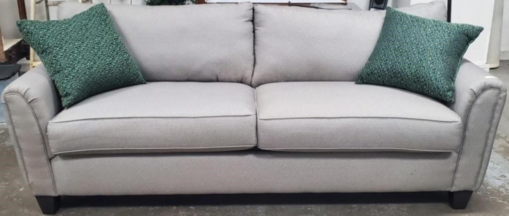7-1/2' Like New Gray Sofa