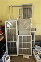 Mix sized and condition vinyl windows OFFSITE
