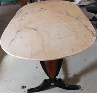MATCHING DINING TABLE W/ MARBLE OVAL TOP