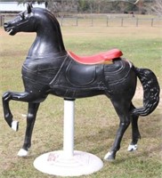 CAST METAL CAROUSEL HORSE ON COCA COLA