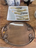 Flatware and serving tray