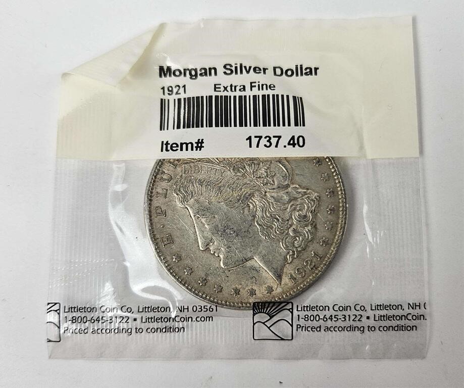 1921 Extra Fine Morgan Silver Dollar