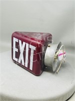 vintage glass EXIT sign - 9" tall