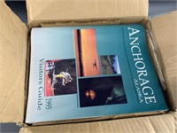 Box of Alaskan magazines and visitor guide
