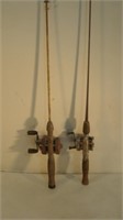 Two Fishing Reels and Poles