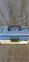 Blue tackle box with tackle