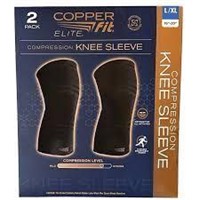 LARGE COPPER FIT KNEE SLEEVE 2 PACK $40