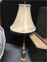 TABLE LAMP FROM MILITARY SHELL, 25" TALL