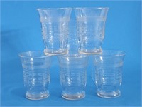 VTG 4OZ TUMBLERS BY ANCHOR HOCKINF-6 IN ALL