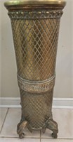 Large Antique Heavy Brass Umbrella Stand