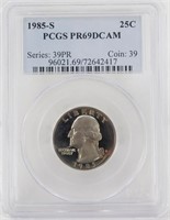 1985-S Proof U.S. Quarter PCGS PR-69 DCAM