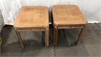 Pair of Solid Wood Side Tables K8B