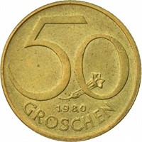 Austria 50 groschen, 1980