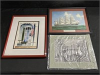Clipper Ship, Patriotic Porch, Bridge Art Prints.