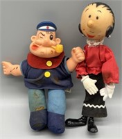 Popeye & Olive Oil Figures - Made in Hong Kong