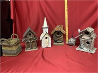 Neat lot of birdhouses and unique beehive