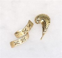 2 Gold Tone Monet Brooches