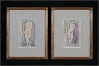 Henry Glintenkamp Pair of Drawings of Nudes