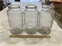 3 Economy glass jars