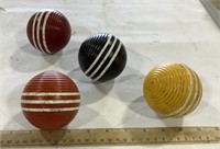 4 Croquet balls