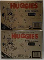 Sz 5 Lot of 240 Kids Huggies Diapers - NEW