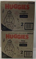 Sz 2 Lot of 240 Kids Huggies Diapers - NEW