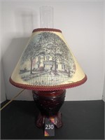 20" Electrified Oil Lamp with Shade