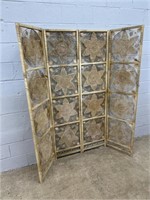 Rattan 4-part Folding Screen