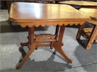 Oak Ornate Parlor Table